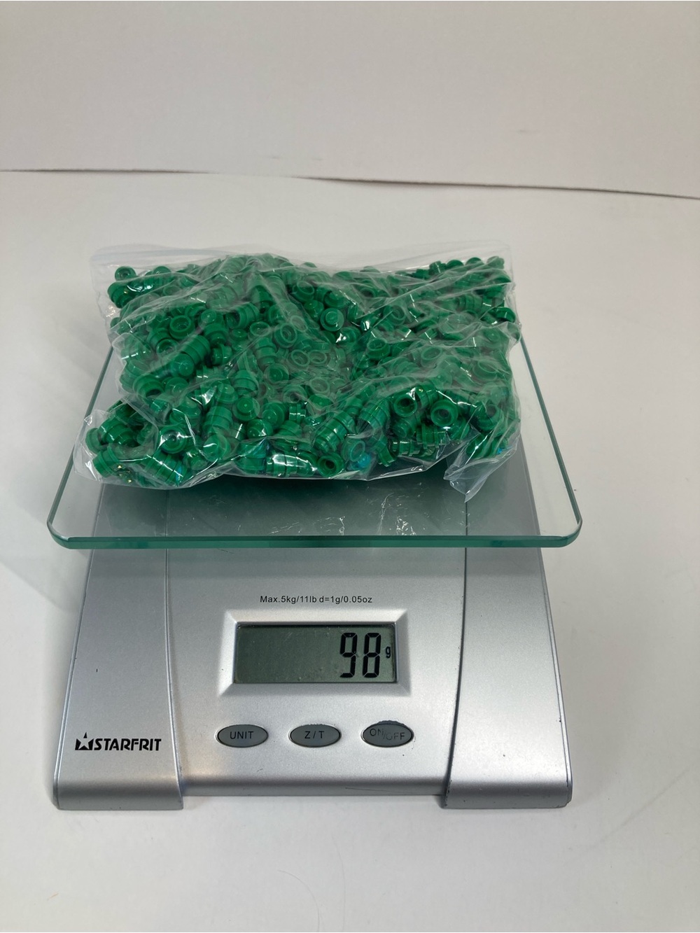 LEGO Bulk Green 1x1 Round Tile Stud 95g Parts